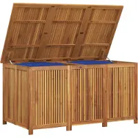 vidaXL Coffre de jardin 150x80x75 cm bois massif acacia