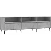 vidaXL Armoire TV gris béton 150x30x44,5 cm Bois composite