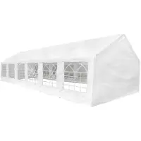 vidaXL Tente de réception blanche 12 x 6 m