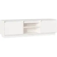 vidaXL Armoire TV Blanc 140x35x40 cm Pin massif