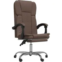 vidaXL Chaise de bureau avec fonction d'inclinaison, en similicuir marron