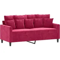vidaXL Canapé 2 places vin rouge 140 cm velours