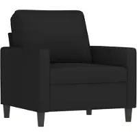 vidaXL Fauteuil noir 60 cm velours