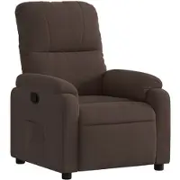 vidaXL Fauteuil relax Marron Tissu microfibre