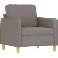 vidaXL Fauteuil Taupe 60 cm Tissu