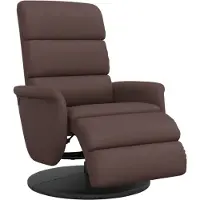 vidaXL Fauteuil relax avec repose-pieds Marron Similicuir