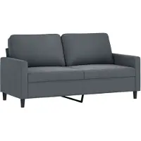vidaXL Canapé 2 places gris foncé 140 cm velours