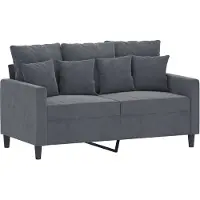 vidaXL Canapé 2 places gris foncé 120 cm velours