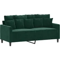 vidaXL Canapé 2 places vert foncé 140 cm velours
