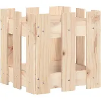 vidaXL Jardinière avec design de clôture 30x30x30 cm pin massif