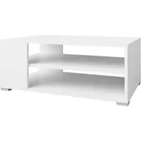 Mirjan 24 Table basse Gimren, Table basse avec étagère, Salon (Couleur : Blanc)