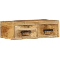 vidaXL Armoire TV murale 60x30x19 cm Bois de manguier rugueux