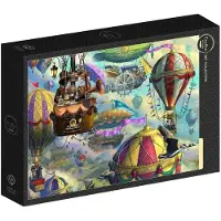 Grafika Puzzle « La grande course de ballons des chats » – 1 000 pièces – Puzzle en carton