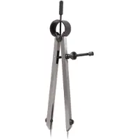 Ks Tools Compas droit à ressort, avec pointe interchangeable, rayon 190 mm.