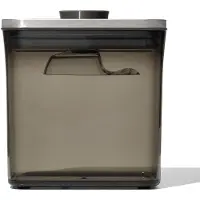 Oxo Steel Coffee POP mit Portionieröffel-1,6 l, Boîte de conservation, Transparent