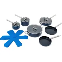 Joseph Joseph Space, Set mixte, bleu, aluminium, céramique, acier inoxydable, acier inoxydable