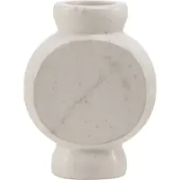 Mr. Stoned Vase en Marbre Circle Blanc