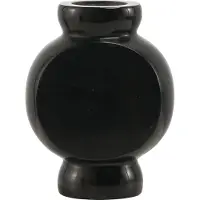 Mr. Stoned Vase en Marbre Circle Noir
