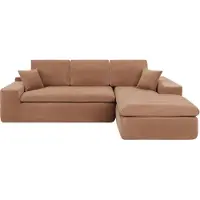 Popsofa Canapé d'angle Lazy Terre Cuite Droit