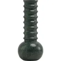 Mr. Stoned Vase en Marbre Cannelé Vert