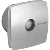 CATA Sapho X-Mart - Ventilateur axial de salle de bains avec X-MART automatique 12H, 20W, conduit 120 mm, acier inoxydable 01054000