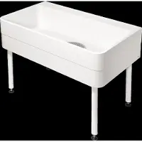 Kwc Baignoire de chantier , modèle SIRIUS, MIRANIT, dimensions 1100x800x700 mm, forme en U, avec système de rétention des boues
