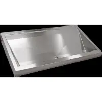 Kwc Station de lavage en série , modèle PRESTIGE, dimensions : 1400 x 150 x 570 mm, 2 postes de lavage