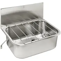 Kwc Bassin multifonction , modèle SIRIUS, en acier inoxydable, dimensions 660 x 250 x 460 mm, avec repose-pieds et paroi de projection