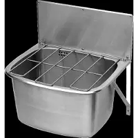 Kwc Bassin multifonction , modèle SIRIUS, en acier inoxydable, dimensions 560 x 310 x 460 mm, avec repose-pieds et paroi de projection
