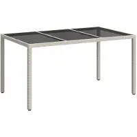 Syfax Table de Jardin Blanc 150 x 90 x 75 cm polyrotin