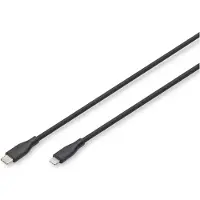 Digitus AK-600110-010-S USB 2.0 Kabel Typ C-Lightning Silikon 1m MFI schwarz