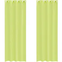 vidaXL Voile Rideaux avec oeillets 2 pcs. Vert pomme 140x260 cm