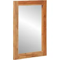 DKD Home Decor Miroir de salle de bains Marron 50 x 70 x 3 cm Acacia massif