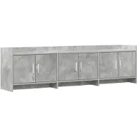 Syfax Meuble TV 168 x 33 x 47 cm Gris béton Bois d'ingénierie