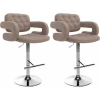CLP lot de 2 tabourets de bar Dublin tissu