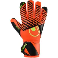 Uhlsport Gants de gardien Fangmaschine Absolutgrip Hn Pro Jr. - rouge fluo/blanc/jaune fluo, taille : 5