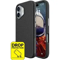 Just in Case Rugged TPU Back Cover Noir Apple iPhone 16 (Apple iPhone 16), Coque pour téléphone portable, Noir