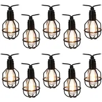 Koopman Guirlande solaire PARTY ALL NIGHT pour le jardin, 10 lumières de style industriel