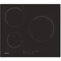 Candy Table de cuisson vitrocéramique 60cm 3 feux 5500w noir - - CH63CT -