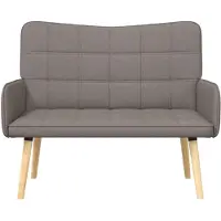 vidaXL Canapé deux places , taupe, 115 x 61 x 87 cm, tissu