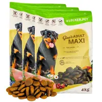 Lecker.Pet Croquettes complètes Gino's Adult Maxi au poulet (12 kg)