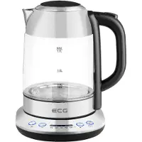 Ecg RK 1781 Bouilloire en verre, Couleur:Argent
