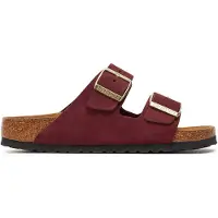 Birkenstock Mule 'Arizona' brun foncé / lie de vin