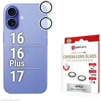 Displex CamGlass Single Protection caméra pour Apple iPhone 16 / 16 Plus / 17 - Clear