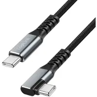 Logilink USB 3.2 Gen2 Type-C-Kabel, C/M 90° zu C/M, 10 Gbit/s, 100W, Metall, Nylon, schwarz, 1 m (2 m, USB 3.2 Gen 2, 100 W)