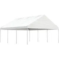 vidaXL Pavillon avec toit blanc 6,69x5,88x3,75 m Polyéthylène