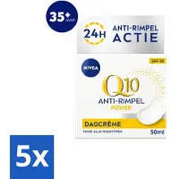 Nivea - Q10 POWER Crème de Jour - Crème Anti-Rides - SPF 30 - Pour tout type de peau - Avec Q10 & Créatine - Collagène Booster - 50 ml - Pack Avantage - 5 pièces