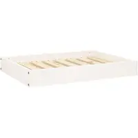 vidaXL Lit pour chien Blanc 71,5x54x9 cm Pin massif