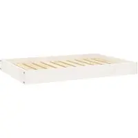 vidaXL Lit pour chien Blanc 91,5x64x9 cm Pin massif