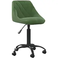 vidaXL Chaise de bureau vert foncé velours